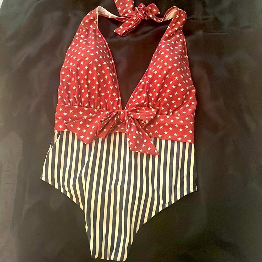 WeWoreWhat Stars & Stripes One Piece Swim